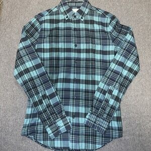 Aeropostale Men's Long Sleeve XS Button Down Shirt Plaid Blue